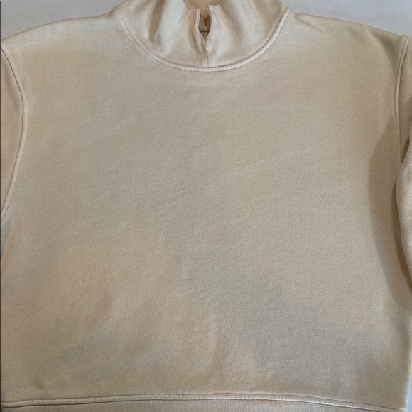 Citizens of Humanity COH Mock Neck Cream Beige Sweatshirt Small USA Made - Picture 9 of 14